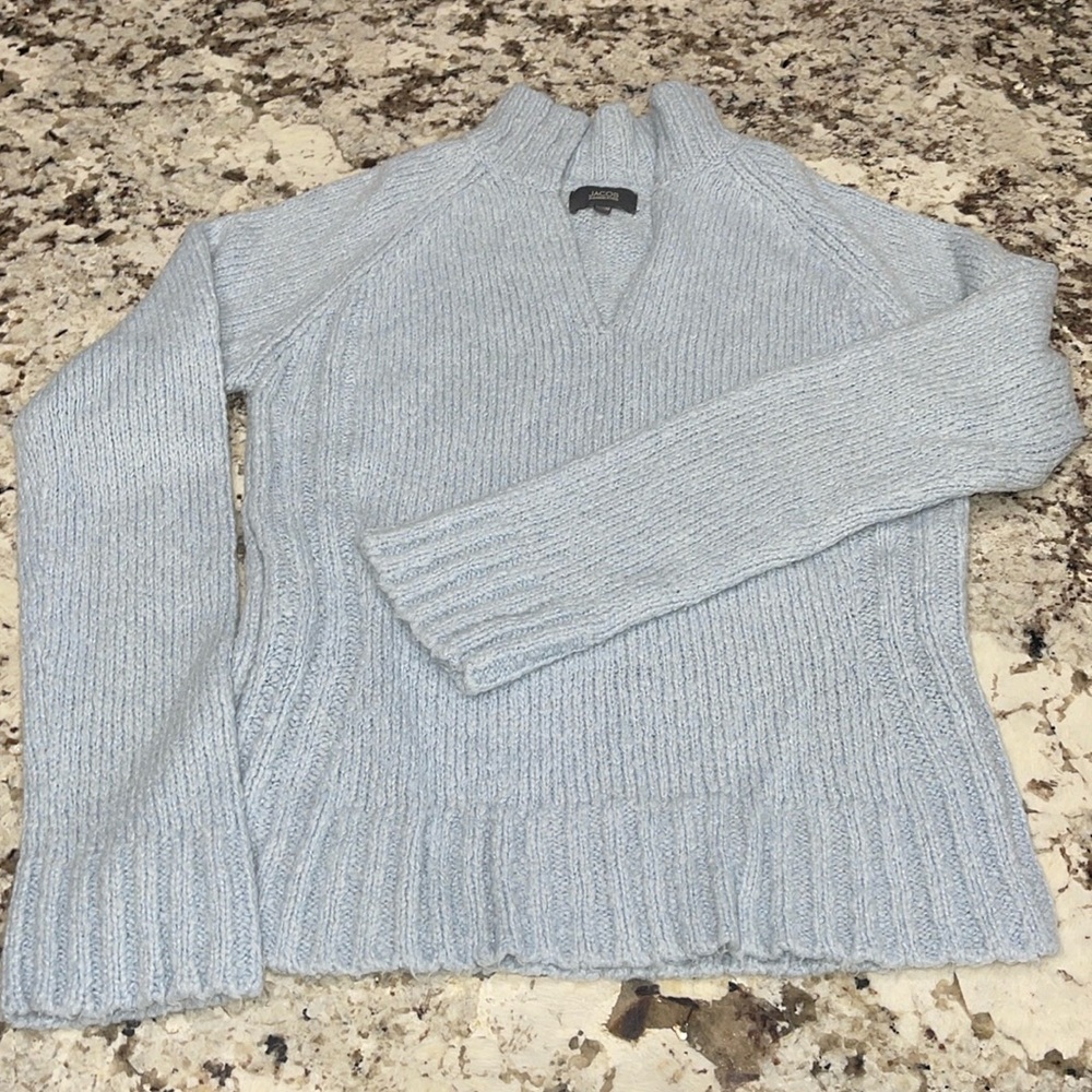 V neck collar sweater